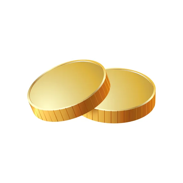 Pile de pièces d'argent d'or — Image vectorielle