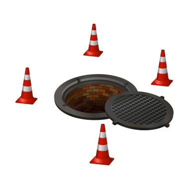 sewer, manhole, tunnel, pit, hole clipart