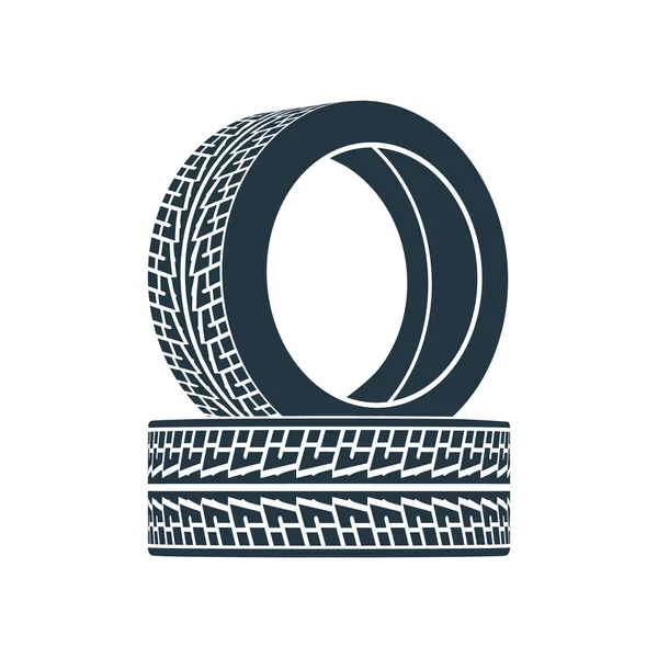 Rubber wheel tire rim drive car — Stock Vector © kapona 89304556