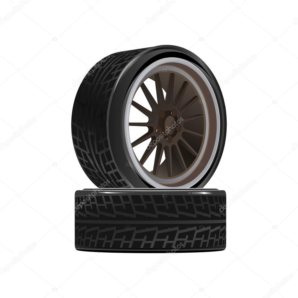 rubber wheel tire rim drive car