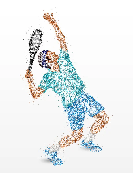 Tennis, joueur, abstraction — Image vectorielle