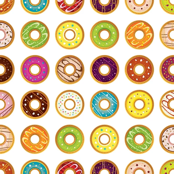 Donuts Muster nahtlos — Stockvektor