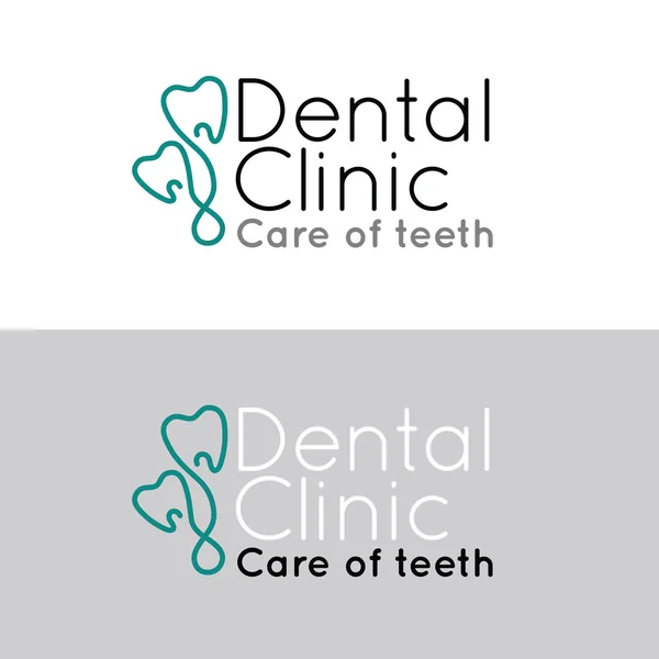 Set di logotipi per clinica dentale — Vettoriale Stock