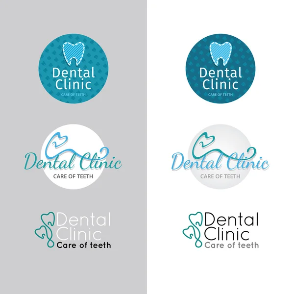 Conjunto de logotipos para clínica dental — Archivo Imágenes Vectoriales