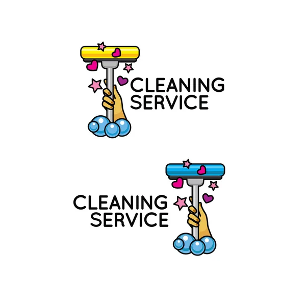 Logo for cleaning service — Stock Vector