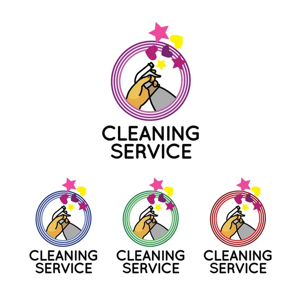 Logo for cleaning service — Stock Vector