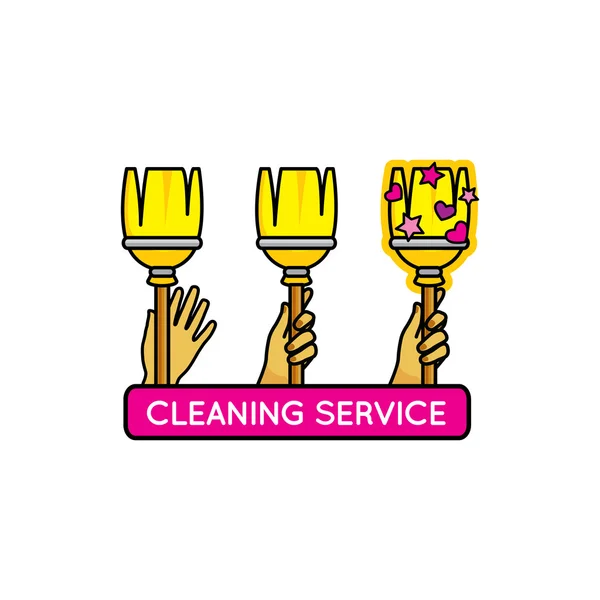 Λογότυπο για την υπηρεσία καθαριότητας — Διανυσματικό Αρχείο