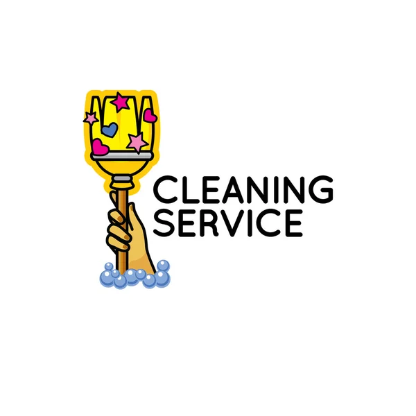 Logotipo para serviço de limpeza — Vetor de Stock