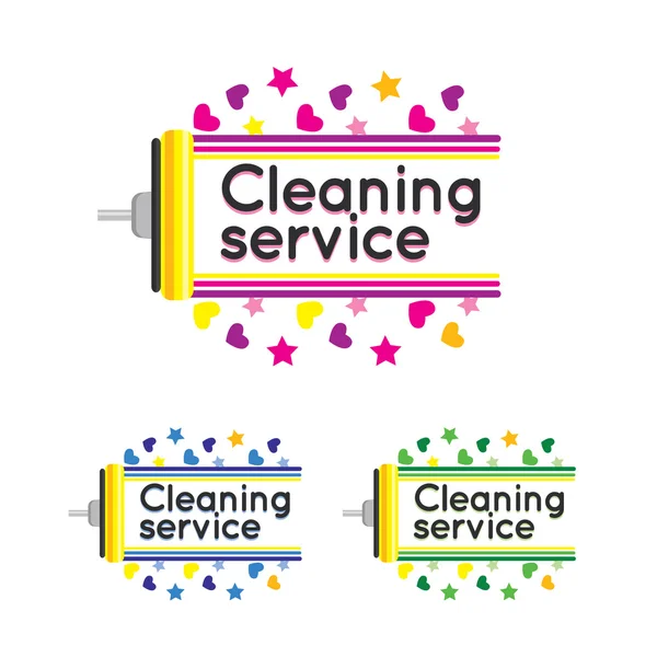 Logo for cleaning service — Stock Vector
