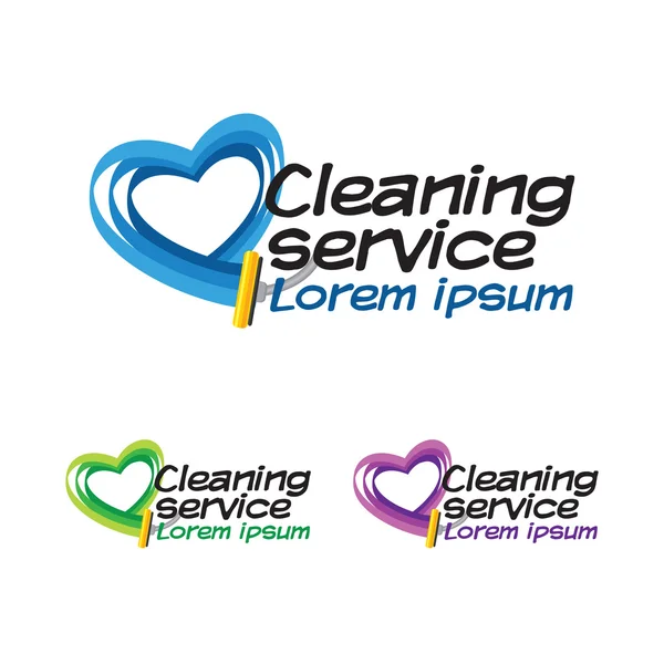 Logo for cleaning service — Stock Vector