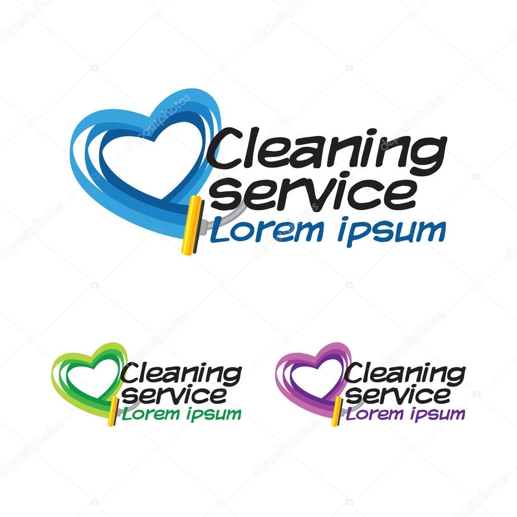 The cleaning service logo