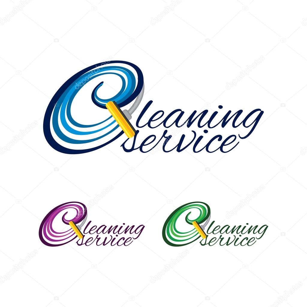 The cleaning service logo