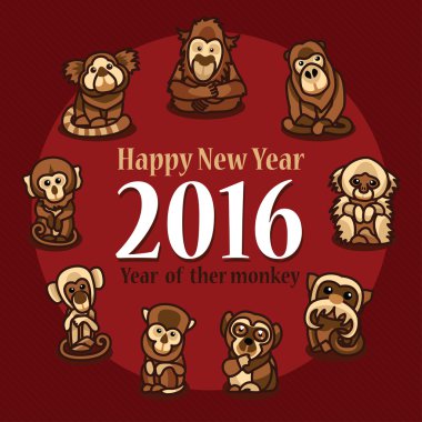 Orada maymun 2016 yılı. Yeni Yılınız Kutlu Olsun 