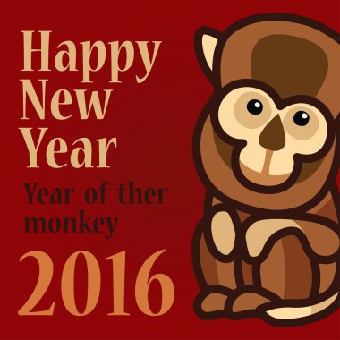 Orada maymun 2016 yılı. Yeni Yılınız Kutlu Olsun 