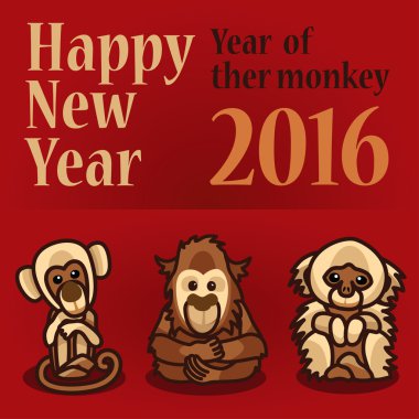 Orada maymun 2016 yılı. Yeni Yılınız Kutlu Olsun 