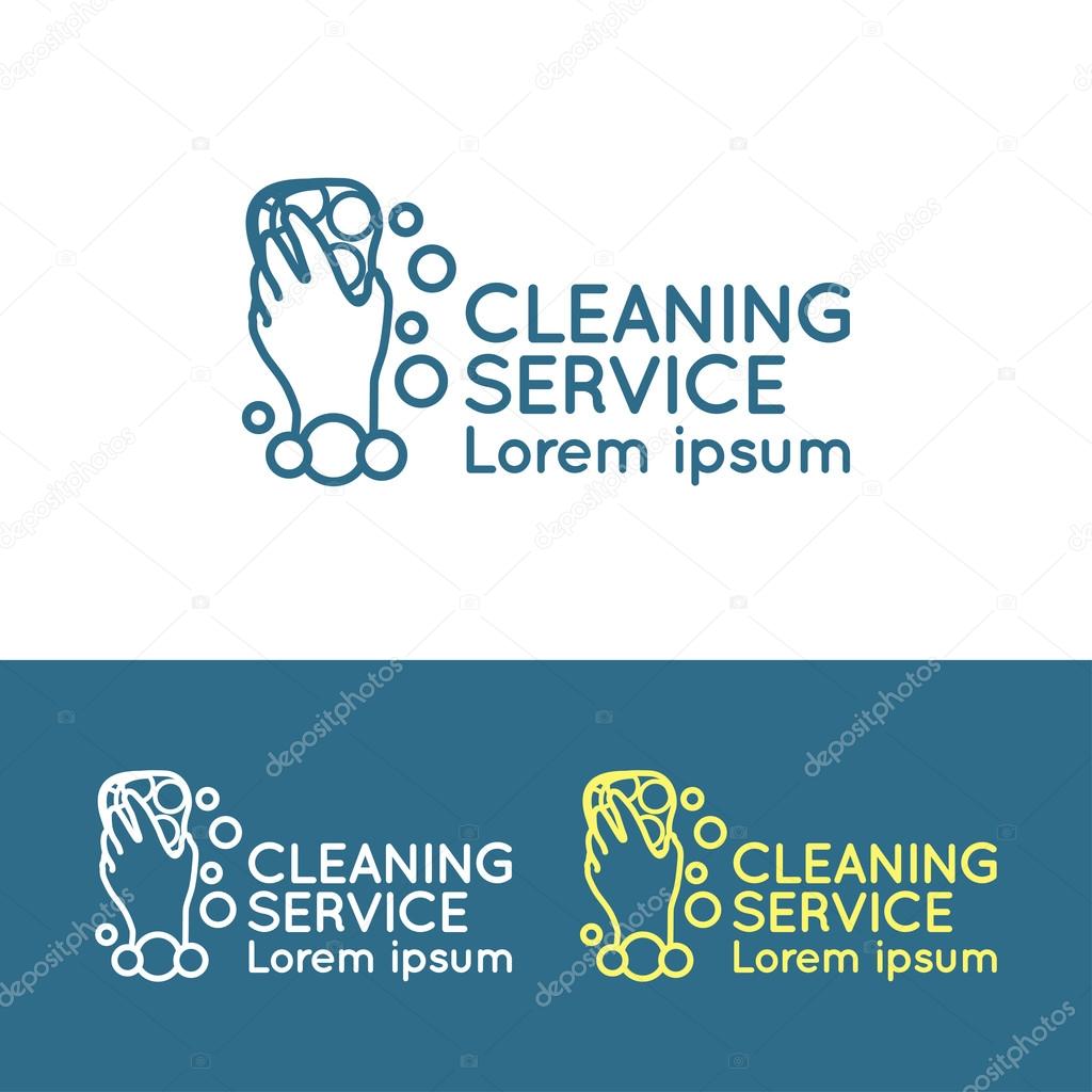 The cleaning service logo
