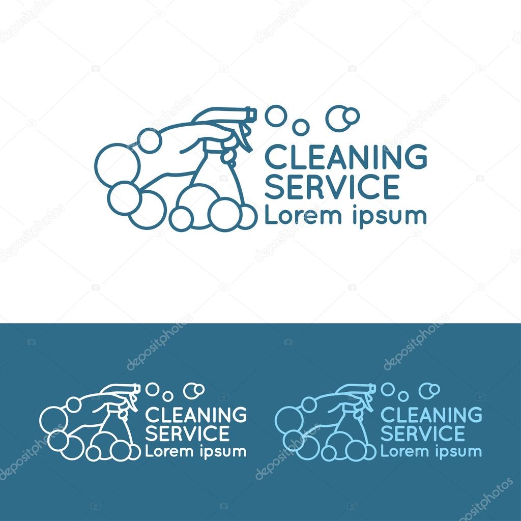 The cleaning service logo