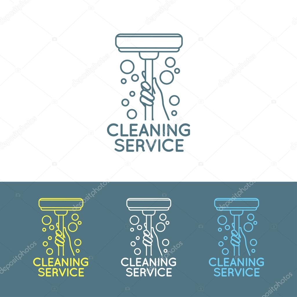 The cleaning service logo