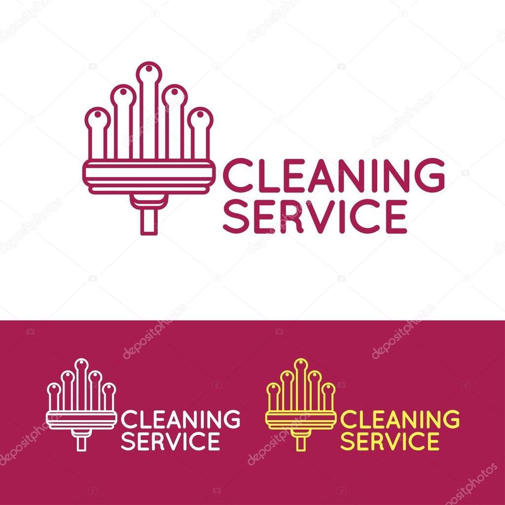 The cleaning service logo