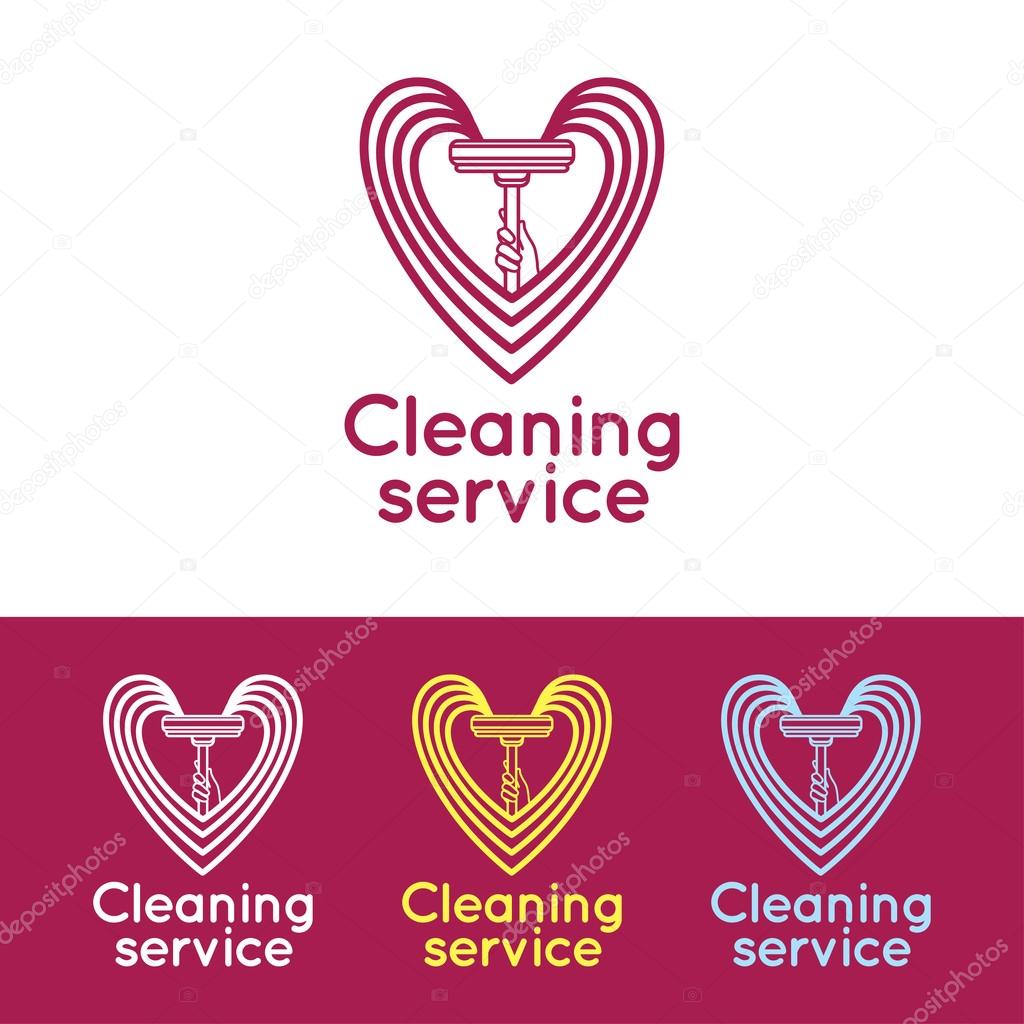 The cleaning service logo