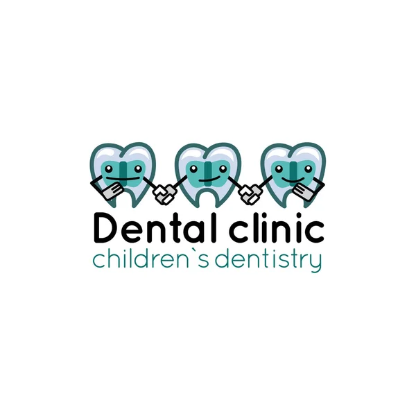 Цветной логотип стоматологической клиники — стоковый вектор