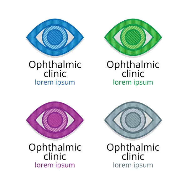 Logo for ophthalmic clinic. Set. Ophthalmology — Stock Vector