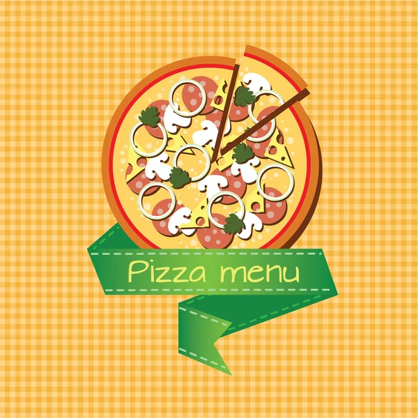 Image menu for pizzeria — Stock Vector