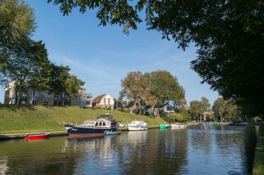 Canal, Harlingen, Hollanda'nın eski şehir