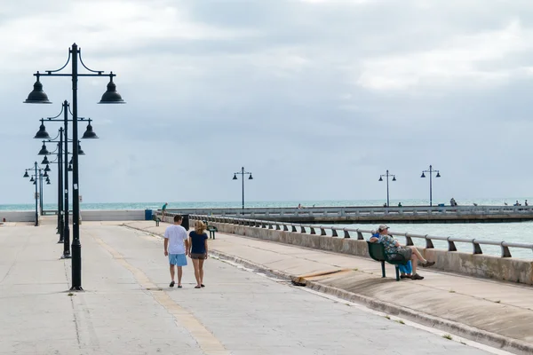 Muelle de pesca de calle blanca en Key West, Florida — Foto de Stock