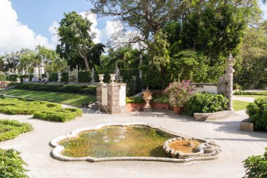 Miami, Florida'da Villa Vizcaya bahçeleri
