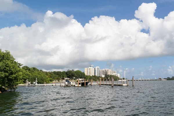 Biscayne Bay w Miami, Floryda — Zdjęcie stockowe