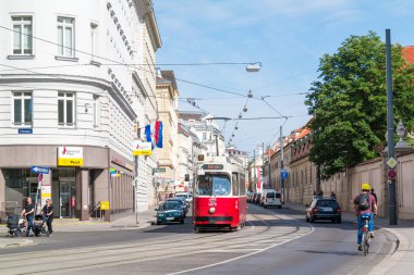 Tramvay ve trafik Rennweg Viyana, Avusturya