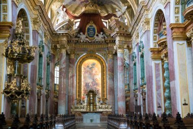 Jesuit or University Church interior in Vienna, Austria clipart