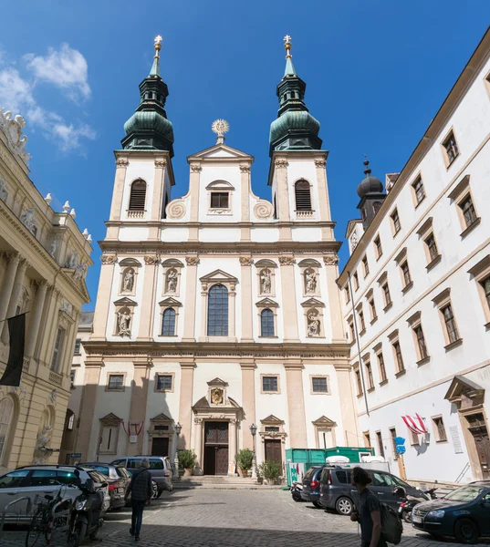 Jezuita lub Kościół Uniwersytetu w Wiedniu, Austria — Zdjęcie stockowe