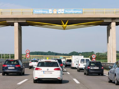 Trafik jam Autobahn Avusturya üzerinde
