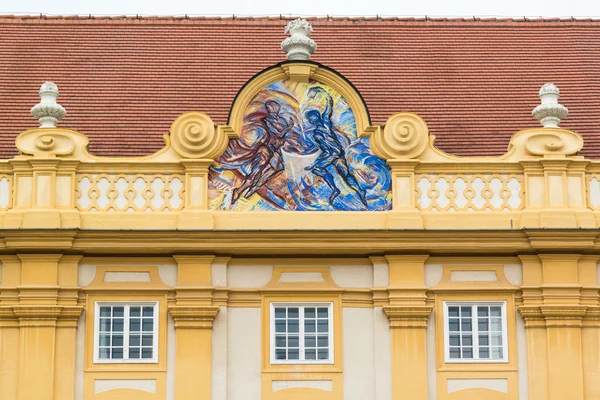 Cardeal virtude em gable de Melk Abbey, Áustria — Fotografia de Stock