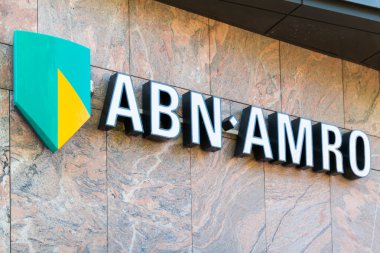 Hollanda'da marka logosu Abn Amro banka