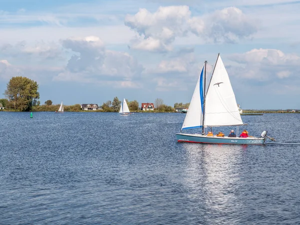 Grou オランダ 2017年9月20日 フリースラントのフリジア湖の1つ グロウ島のピカメール湖のセーリングボート — ストック写真