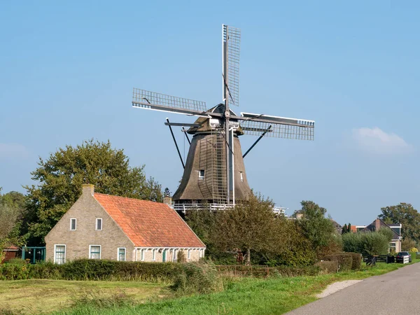 Langweer Países Bajos Sep 2017 Molino Viento Swaechmermolen Molen Langweerder — Foto de Stock