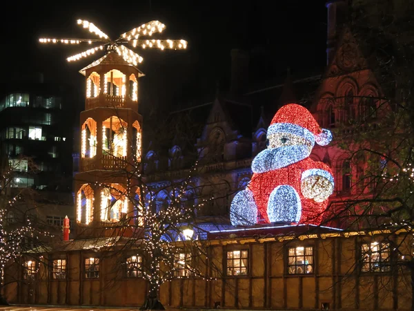 Xmas market on Albert Square, Manchester, England