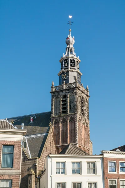 Torre da Igreja em Gouda, Holanda — Fotografia de Stock