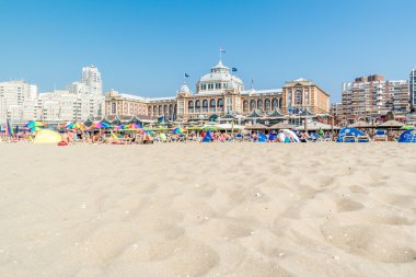 Plaj ve Kurhaus Scheveningen, Lahey, Hollanda