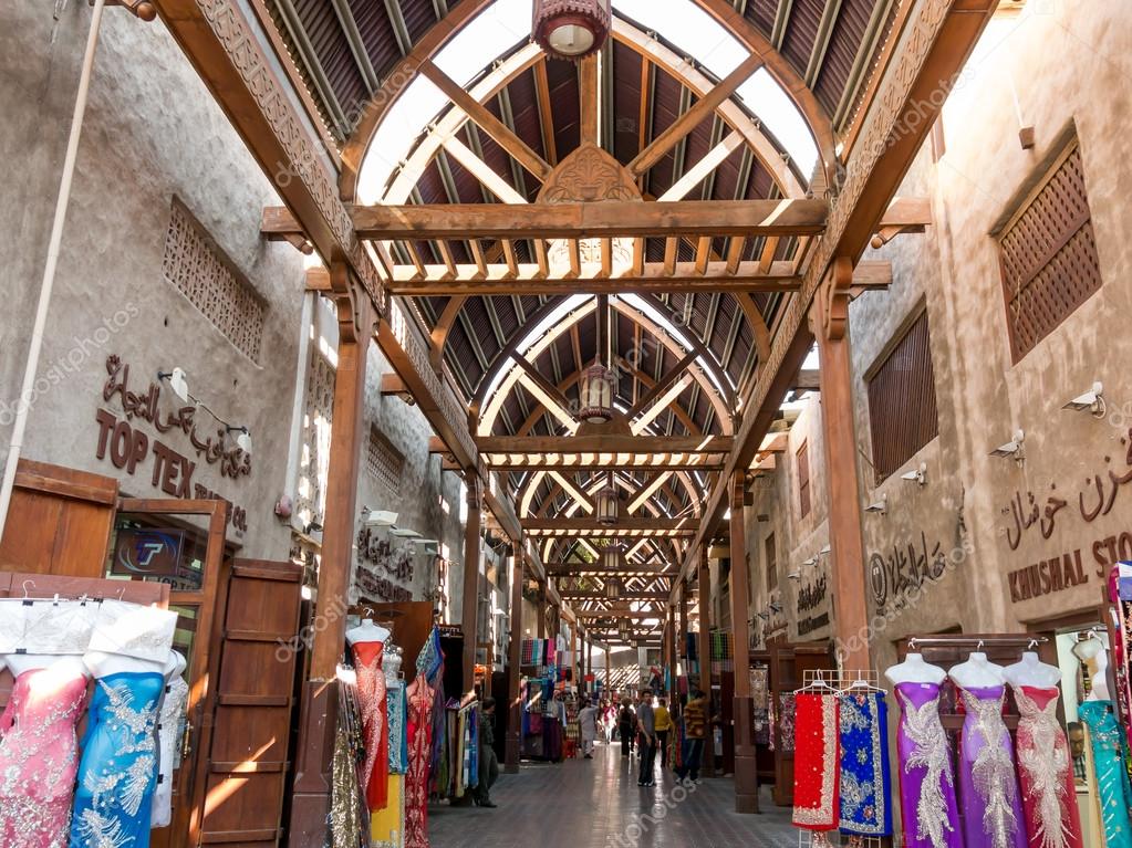 The old textile souk in Bur Dubai Stock Editorial Photo © Tasfoto