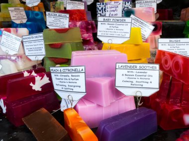 Colourful soap bars