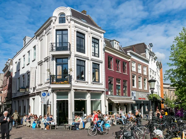 Utrecht Oudegracht city life, Países Bajos — Foto de Stock