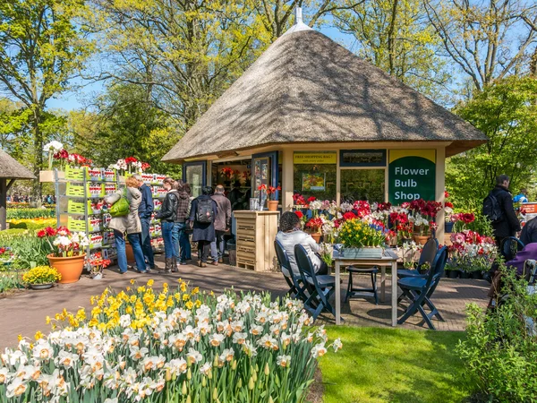 Tienda de regalos de bulbos en Keukenhof Gardens, Holanda — Foto de Stock