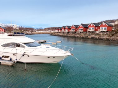 Tekne ve rorbu kabin Stokmarknes, Vesteralen, Norveç