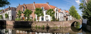Amersfoort şehir canal view, Hollanda