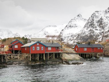 Rorbuer üzerinde Lofoten Adaları, Norveç