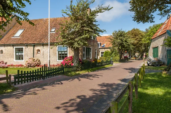 Cena de rua de Hollum, Ameland, Holanda — Fotografia de Stock